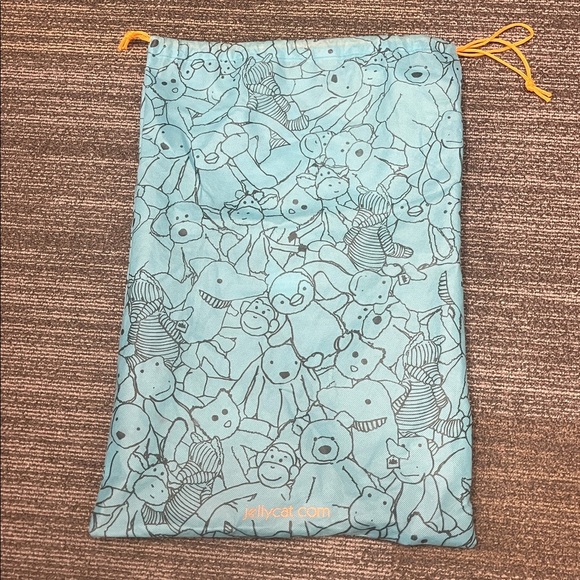 Jellycat London Teal Drawstring Dust Bag large 23x15.5” inches - Picture 4 of 10